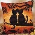 Набор-подушка для вышивания Vervaco "Коты на дереве" 